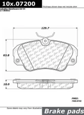 Centric Original Equipment Formula Brake Pads with Hardware 100.07200                                     - 100.07200 - Image 3