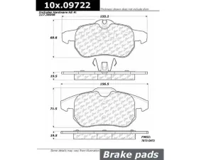 Centric Original Equipment Formula Brake Pads with Hardware 100.09722