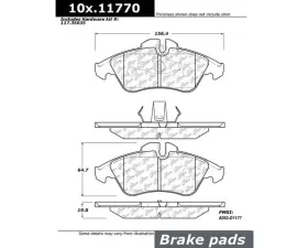 Centric Original Equipment Formula Brake Pads with Hardware 100.11770