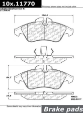 Centric Original Equipment Formula Brake Pads with Hardware 100.11770                                     - 100.11770 - Image 3
