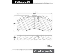 Centric Original Equipment Formula Brake Pads 100.12030