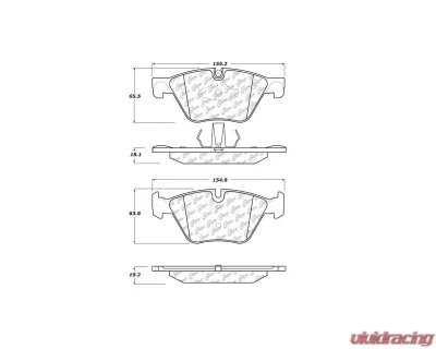 Centric Original Equipment Formula Brake Pads 100.14070 - 100.14070
