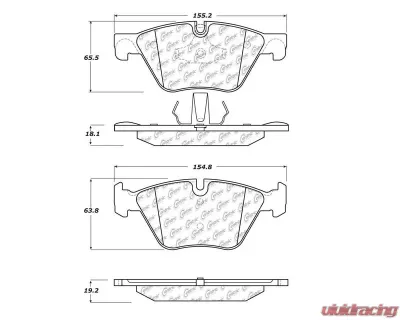 Centric Original Equipment Formula Brake Pads 100.14070 - 100.14070