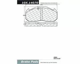 Centric Original Equipment Formula Brake Pads 100.14070
