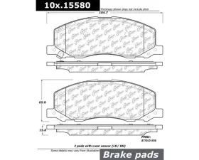 Centric Original Equipment Formula Brake Pads with Hardware 100.15580