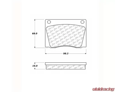 Centric C-Tek Semi-Metallic Brake Pads with Shims 102.00040 - 102.00040