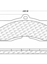 Centric C-Tek Semi-Metallic Brake Pads with Shims 102.00080                                     - 102.00080 - Image 3
