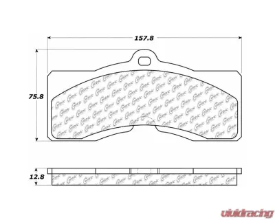 Centric C-Tek Semi-Metallic Brake Pads with Shims 102.00080 - 102.00080