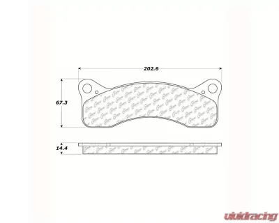 Centric C-Tek Semi-Metallic Brake Pads with Shims 102.00200 - 102.00200