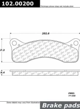 Centric C-Tek Semi-Metallic Brake Pads with Shims 102.00200                                     - 102.00200 - Image 2