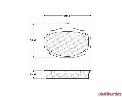 Centric C-Tek Semi-Metallic Brake Pads with Shims 102.00270 - 102.00270