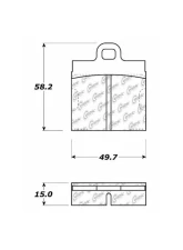 Centric C-Tek Semi-Metallic Brake Pads with Shims 102.00400                                     - 102.00400 - Image 3