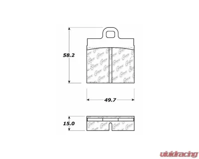 Centric C-Tek Semi-Metallic Brake Pads with Shims 102.00400 - 102.00400