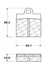 Centric C-Tek Semi-Metallic Brake Pads with Shims 102.00400                                     - 102.00400 - Image 5