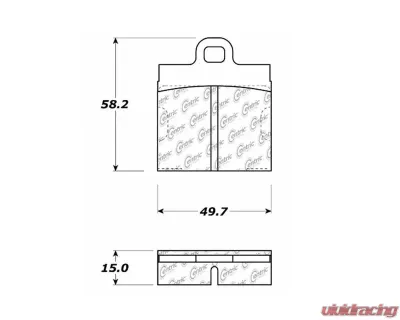 Centric C-Tek Semi-Metallic Brake Pads with Shims 102.00400 - 102.00400