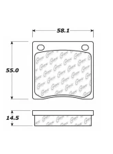 Centric C-Tek Semi-Metallic Brake Pads with Shims 102.00410                                     - 102.00410 - Image 3