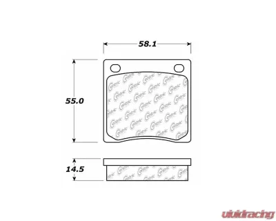 Centric C-Tek Semi-Metallic Brake Pads with Shims 102.00410 - 102.00410