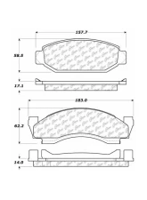 Centric C-Tek Semi-Metallic Brake Pads with Shims 102.00500                                     - 102.00500 - Image 3