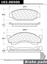 Centric C-Tek Semi-Metallic Brake Pads with Shims 102.00500                                     - 102.00500 - Image 2