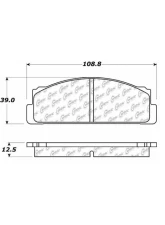 Centric C-Tek Semi-Metallic Brake Pads with Shims 102.00540                                     - 102.00540 - Image 4