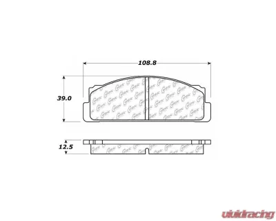 Centric C-Tek Semi-Metallic Brake Pads with Shims 102.00540 - 102.00540