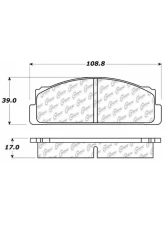 Centric C-Tek Semi-Metallic Brake Pads with Shims 102.00541                                     - 102.00541 - Image 4