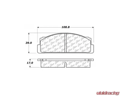 Centric C-Tek Semi-Metallic Brake Pads with Shims 102.00541 - 102.00541