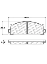 Centric C-Tek Semi-Metallic Brake Pads with Shims 102.00542                                     - 102.00542 - Image 3