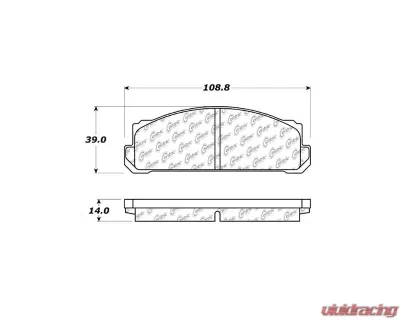 Centric C-Tek Semi-Metallic Brake Pads with Shims 102.00542 - 102.00542