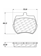 Centric C-Tek Semi-Metallic Brake Pads with Shims 102.00610                                     - 102.00610 - Image 3