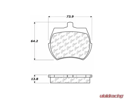 Centric C-Tek Semi-Metallic Brake Pads with Shims 102.00610 - 102.00610