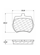 Centric C-Tek Semi-Metallic Brake Pads with Shims 102.00610                                     - 102.00610 - Image 5