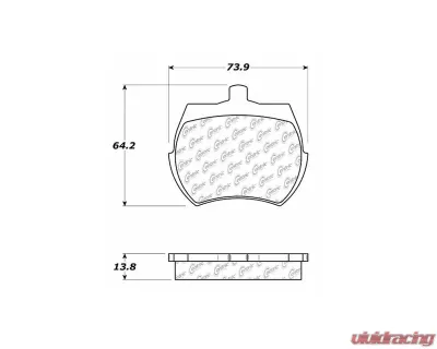 Centric C-Tek Semi-Metallic Brake Pads with Shims 102.00610 - 102.00610