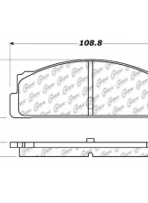 Centric C-Tek Semi-Metallic Brake Pads with Shims 102.00710                                     - 102.00710 - Image 3