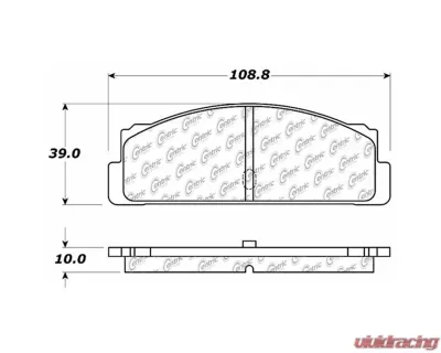 Centric C-Tek Semi-Metallic Brake Pads with Shims 102.00710 - 102.00710