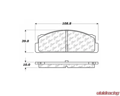 Centric C-Tek Semi-Metallic Brake Pads with Shims 102.00710 - 102.00710