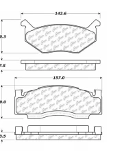 Centric C-Tek Semi-Metallic Brake Pads with Shims 102.00840                                     - 102.00840 - Image 4