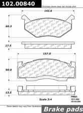 Centric C-Tek Semi-Metallic Brake Pads with Shims 102.00840                                     - 102.00840 - Image 2
