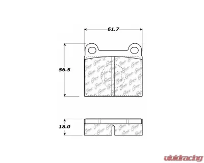 Centric C-Tek Semi-Metallic Brake Pads with Shims 102.00960 - 102.00960