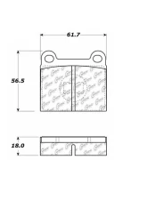 Centric C-Tek Semi-Metallic Brake Pads with Shims 102.00960                                     - 102.00960 - Image 5