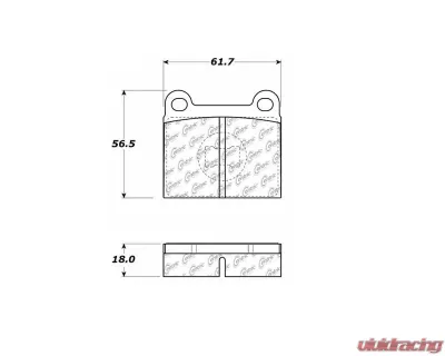 Centric C-Tek Semi-Metallic Brake Pads with Shims 102.00960 - 102.00960