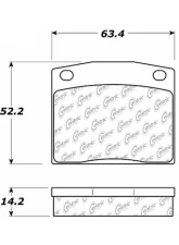 Centric C-Tek Semi-Metallic Brake Pads with Shims 102.01170                                     - 102.01170 - Image 4