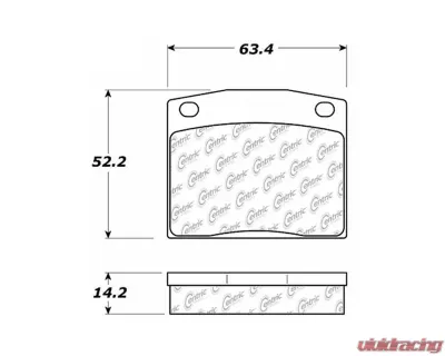 Centric C-Tek Semi-Metallic Brake Pads with Shims 102.01170 - 102.01170