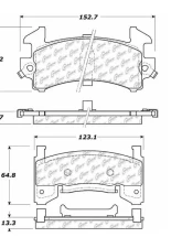 Centric C-Tek Semi-Metallic Brake Pads with Shims 102.01540                                     - 102.01540 - Image 5