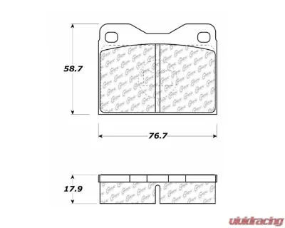 Centric C-Tek Semi-Metallic Brake Pads with Shims 102.01560 - 102.01560