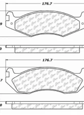 Centric C-Tek Semi-Metallic Brake Pads with Shims 102.02030                                     - 102.02030 - Image 4