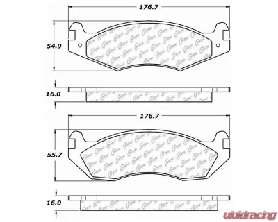 Centric C-Tek Semi-Metallic Brake Pads with Shims 102.02030 - 102.02030