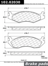 Centric C-Tek Semi-Metallic Brake Pads with Shims 102.02030                                     - 102.02030 - Image 2