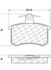 Centric C-Tek Semi-Metallic Brake Pads with Shims 102.02280                                     - 102.02280 - Image 4