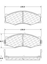 Centric C-Tek Semi-Metallic Brake Pads with Shims 102.02660                                     - 102.02660 - Image 4